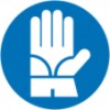 nalepka obvezna uporaba zaščitnih rokavic