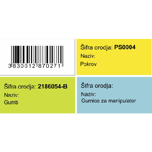 magnetna ploščica za označitev kovinskega regala